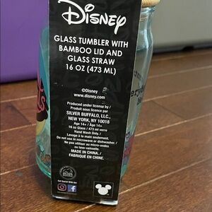 Disney Aristocats Glass Tumbler with Bamboo Lid
